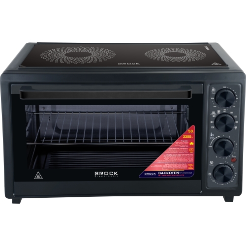 Pećnica s pločom za kuhanje BROCK TO 5002 BKI 50L, 1800W