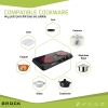 Infracrveni štednjak s dva prstena BROCK HPI 3002 BK 1200W + 800W