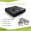 Jednoprstenasta električna ploča za kuhanje BROCK EP 100 BK, 1500W