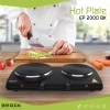 Električna ploča za kuhanje s dva prstena BROCK EP 2000 BK, 2500W