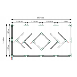 Hexagon LED 210W 2438X4854mm 6500K AG-LG-210W