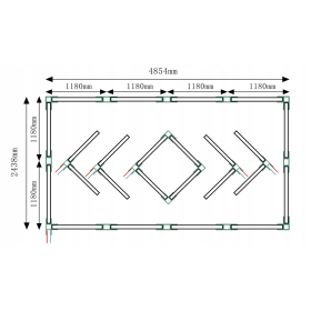 Hexagon LED 210W 2438X4854mm 6500K AG-LG-210W
