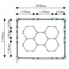 Hexagon LED 310W 2166X2906mm 6500K AG-LG-310W
