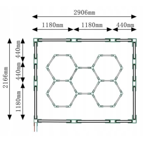 Hexagon LED 310W 2166X2906mm 6500K AG-LG-310W