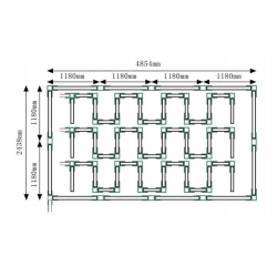 Hexagon LED 520W 2438X4854mm 6500K AG-LG-520W
