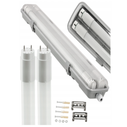 Vodotjesna svjetiljka 2x9W 6000K 60cm s uključenim cijevima BOH-2X60-9W-CW