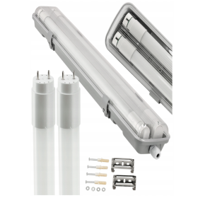 Vodotjesna svjetiljka 2x9W 6000K 60cm s uključenim cijevima BOH-2X60-9W-CW