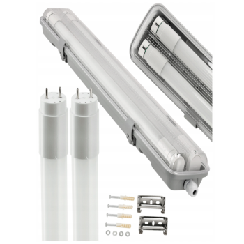 Vodotjesna svjetiljka 2x9W 6000K 60cm s uključenim cijevima BOH-2X60-9W-CW