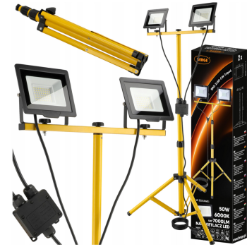Reflektor radni SET 2x50W 6000K 7000lm sa stalkom BRG-2X50-CW-TRIPOD