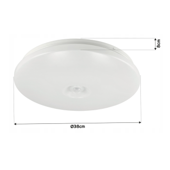 Stropna svjetiljka 24W sa senzorom pokreta i sumraka MP0338