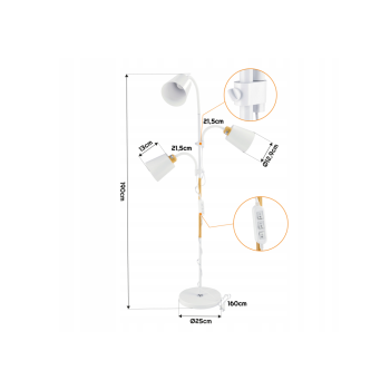 Podna svjetiljka 3xE27 Salzburg STL044-W