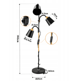 Podna svjetiljka 3xE27 Salzburg STL044