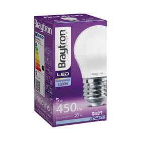 Žarulja LED 5W 4000K 450lm E27 G45 IP20 kuglica BRAYTRON BA11-00521