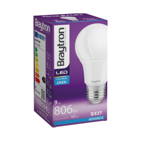 Žarulja LED 9W 6500K 806lm E27 A60 IP20 BRAYTRON BA13-00923
