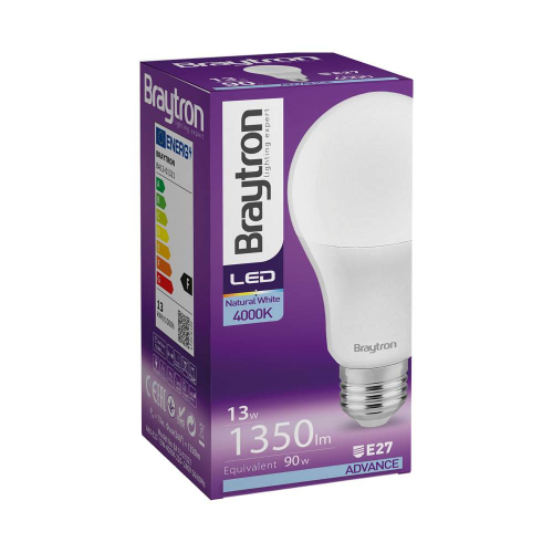 Žarulja LED 13W 4000K 1350lm E27 A65 IP20 BRAYTRON BA13-01321