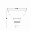 Žarulja LED 4,5W 3000K 360lm GU5.3 38D 12VDC IP20 BRAYTRON BA25-30460