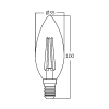 Žarulja LED 4W 2700K 470lm E14 C35 CLR IP20 filament dimabilna BRAYTRON BA36-60410