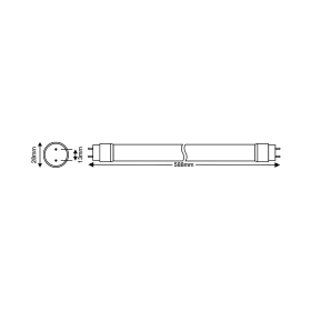 Cijev LED T8 9W 6500K 900lm 60cm IP20 staklena obostrano napajanje BRAYTRON BA52-00683