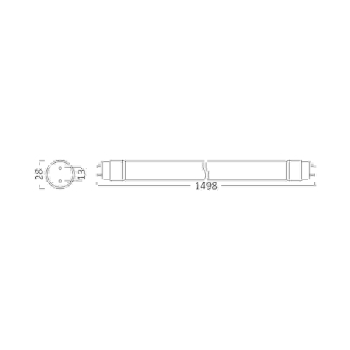 Cijev LED T8 24W 6500K 2440lm 150cm IP20 staklena BRAYTRON BA52-21583