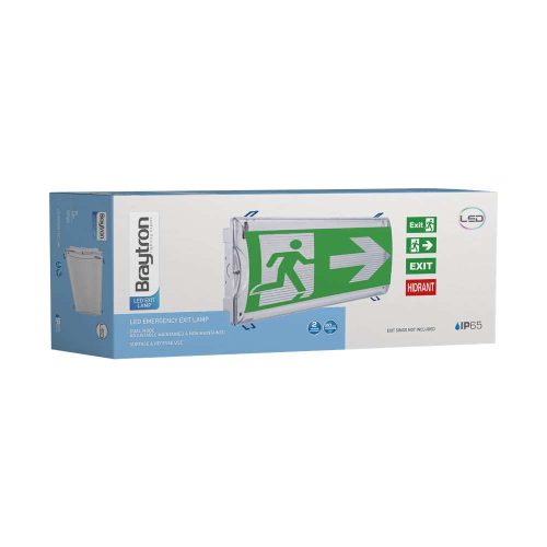 Evakuacijska svjetiljka 5W 6500K 350 lm 355x136x59 mm IP65 bijelo kućište BRAYTRON BC14-00900
