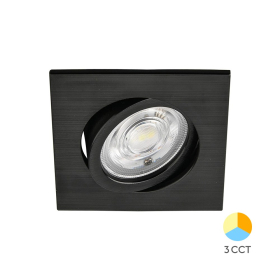 Stropna svjetiljka 7W 3CCT 630lm 85x85 IP20 ugradbena kvadratna SPOT crna BRAYTRON BD02-10781