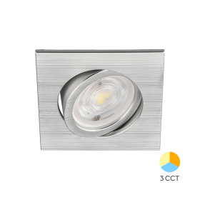 Stropna svjetiljka 7W 3CCT 630lm 85x85 IP20 ugradbena kvadratna SPOT srebrna BRAYTRON BD02-10783