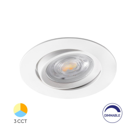 Stropna svjetiljka 7W 3CCT 630lm fi85 IP20 ugradbena okrugla SPOT bijela dimabilna BRAYTRON BD02-60780