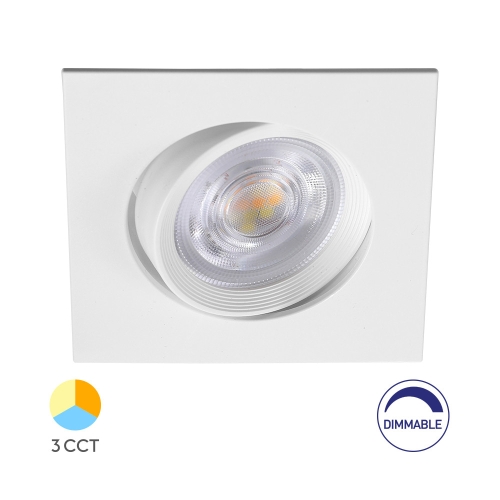 Stropna svjetiljka 7W 3/1 630lm 85x43x85mm IP20 ugradbena kvadratna SPOT bijela dimabilna BRAYTRON BD02-70780
