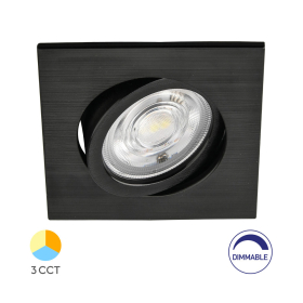 Stropna svjetiljka 7W 3/1 630lm 85x43x85mm IP20 ugradbena kvadratna SPOT crna dimabilna BRAYTRON BD02-70781