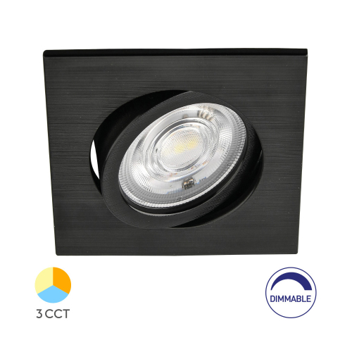Stropna svjetiljka 7W 3/1 630lm 85x43x85mm IP20 ugradbena kvadratna SPOT crna dimabilna BRAYTRON BD02-70781