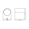 Zidna svjetiljka 2xGU10 max 2x35W 68x92x150mm IP44 nickel RITA BRAYTRON BG32-00224