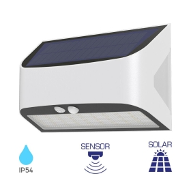 Solarna zidna svjetiljka 6W 6500K 600lm 61x112mm IP54 sa senzorom bijela BRAYTRON BG36-00140