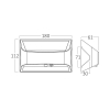 Solarna zidna svjetiljka 6W 6500K 600lm 61x112mm IP54 sa senzorom bijela BRAYTRON BG36-00140