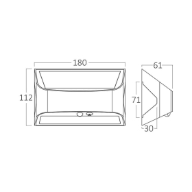 Solarna zidna svjetiljka 6W 6500K 600lm 61x112mm IP54 sa senzorom bijela BRAYTRON BG36-00140