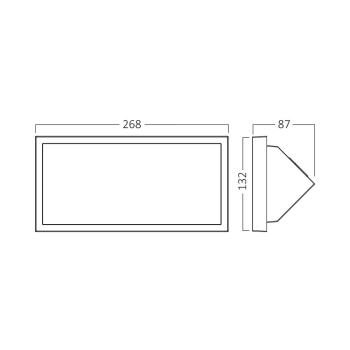 Zidna svjetiljka 20W 3CCT 2000lm IP65 crna NAPOLI BRAYTRON BG37-00582