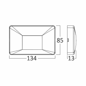 Zidna svjetiljka 3W 3000K 160lm 134x85x13mm IP65 bijela VEKTA BRAYTRON BG38-02100