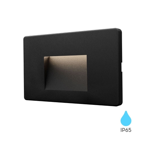 Zidna svjetiljka 3W 3000K 160lm 134x85x13mm IP65 crna VEKTA BRAYTRON BG38-02101