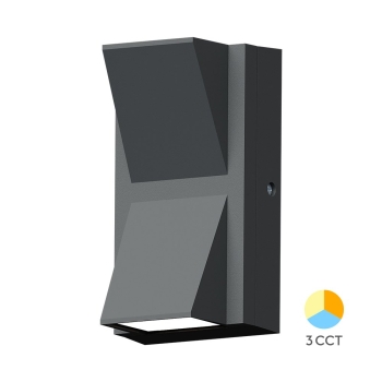 Zidna svjetiljka 2x6W 3/1 78x143mm IP65 pravokutna siva VEKTA BRAYTRON BG38-02782