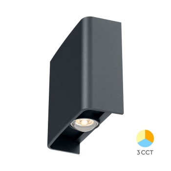 Zidna svjetiljka 2x1W 3/1 110x41x100mm IP65 siva VECTOR BRAYTRON BG38-03182