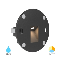 Zidna svjetiljka za stepenice 3W 3CCT 180lm IP65 fi79mm VEKSUS tijelo crna BRAYTRON BG39-00018