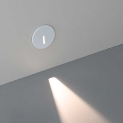 Zidna svjetiljka za stepenice Cover fi81,5mm VEKSUS okrugli bijeli BRAYTRON BG39-00101