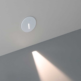 Zidna svjetiljka za stepenice Cover fi81,5mm VEKSUS okrugli bijeli BRAYTRON BG39-00101