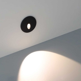 Zidna svjetiljka za stepenice Cover fi81,5mm VEKSUS okrugli crni BRAYTRON BG39-00105