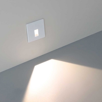 Zidna svjetiljka za stepenice Cover 81x81x3mm VEKSUS kvadratni bijeli BRAYTRON BG39-00112