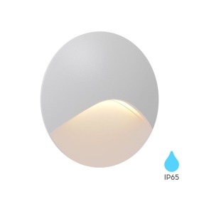 Zidna svjetiljka za stepenice 3W 3000K 180lm IP65 fi80mm VEKSUS okrugla bijela BRAYTRON BG39-00300