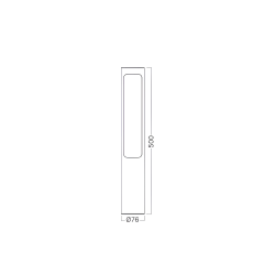 Vrtna dekorativna svjetiljka 15W 3000K 840lm 76x500mm IP65 crna PALMIRA BRAYTRON BG43-06301