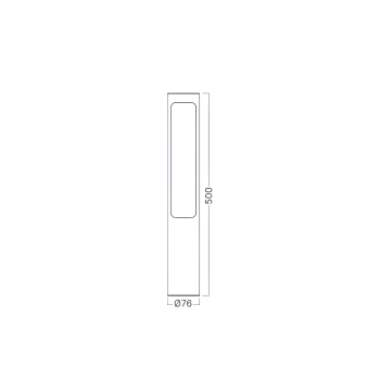 Vrtna dekorativna svjetiljka 15W 3000K 840lm 76x500mm IP65 crna PALMIRA BRAYTRON BG43-06301