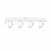 Kućište za GU10 žarulju max 4x35W 640x120x60mm IP20 okruglo bijelo BRAYTRON BH04-00840