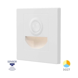 Zidna svjetiljka za stepenice 1,5W 3CCT 88x88x29mm bijela BRAYTRON BH07-00380