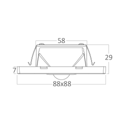 Zidna svjetiljka za stepenice 1,5W 3CCT 88x88x29mm bijela BRAYTRON BH07-00380